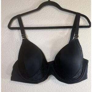 Soma Bra Womens 40D Black Embraceable Perfect Coverage Lace Underwire Padded